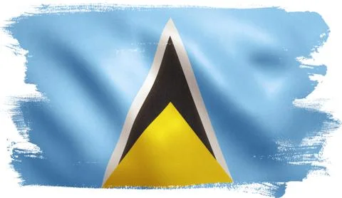 Saint Lucia Flag Stock Illustration