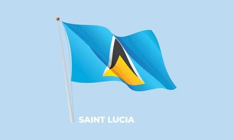 Saint lucia flag Stock Illustration