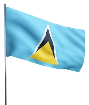 Saint Lucia Flag Image Stock Illustration
