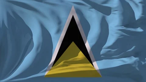 Saint Lucia Flag Loop Stock Footage 295736401