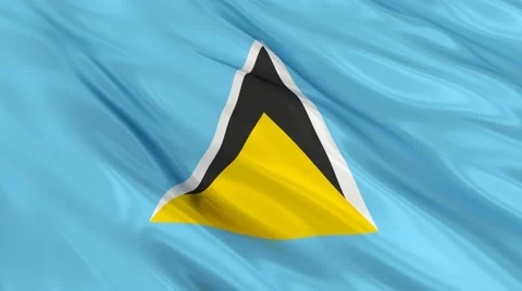 Saint Lucia flag Seamless Stock Footage 49087742