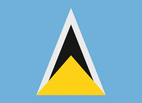 Saint lucia flag vector 스톡 일러스트