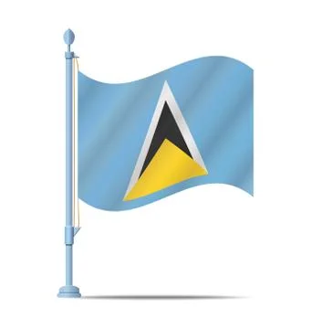 Saint lucia flag vector 스톡 일러스트