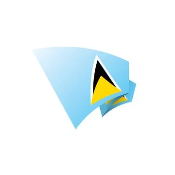 Saint Lucia flag, vector illustration Illustrazione stock