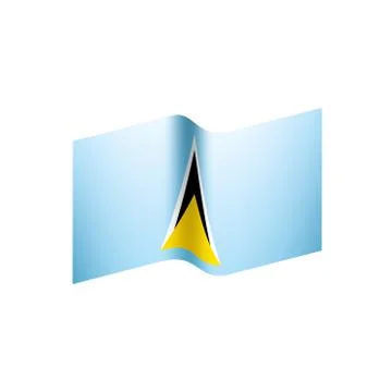 Saint Lucia flag, vector illustration Illustrazione stock