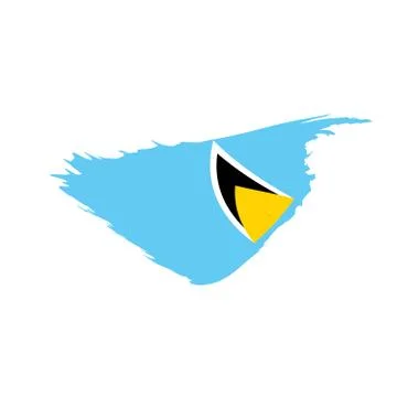 Saint Lucia flag, vector illustration Illustrazione stock