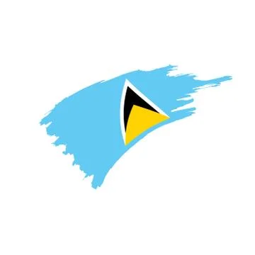 Saint Lucia flag, vector illustration Illustrazione stock
