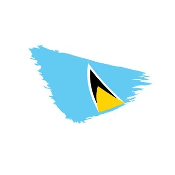 Saint Lucia flag, vector illustration Illustrazione stock