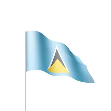 Saint Lucia flag, vector illustration Illustrazione stock