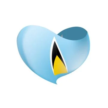 Saint Lucia flag, vector illustration Illustrazione stock