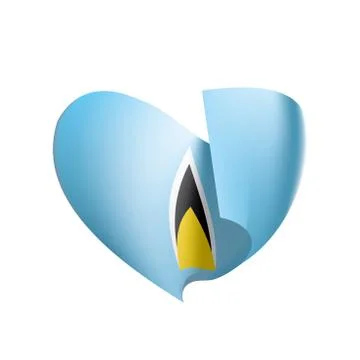 Saint Lucia flag, vector illustration Illustrazione stock