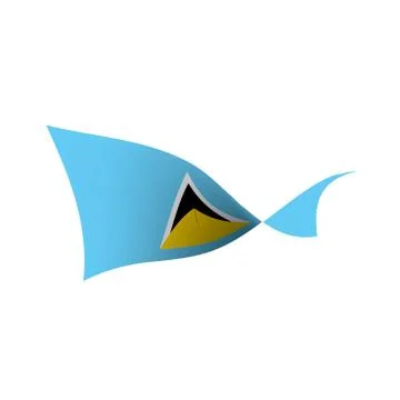 Saint Lucia flag, vector illustration Illustrazione stock