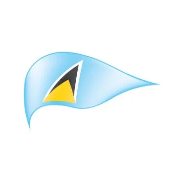 Saint Lucia flag, vector illustration Illustrazione stock
