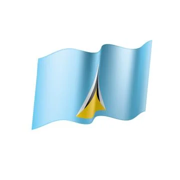 Saint Lucia flag, vector illustration Illustrazione stock