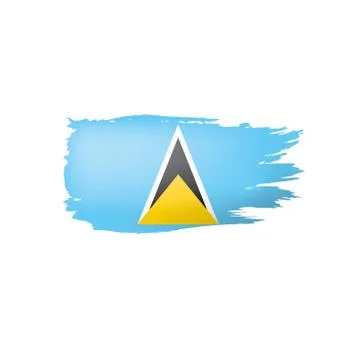 Saint Lucia flag, vector illustration on a white background. Illustrazione stock