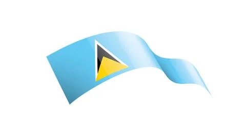Saint Lucia flag, vector illustration on a white background Illustrazione stock