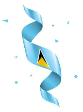 Saint Lucia flag, vector illustration on a white background Illustrazione stock