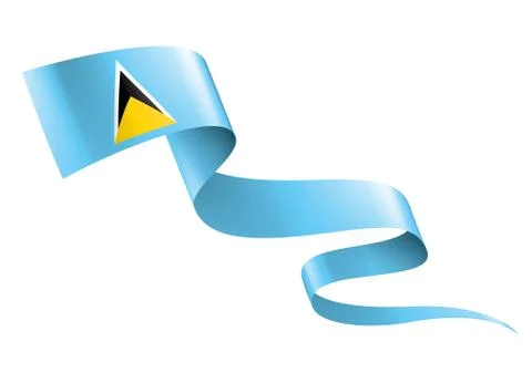 Saint Lucia flag, vector illustration on a white background Illustrazione stock