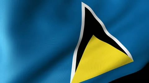 Saint Lucia Flag Waving 스톡 동영상 12229980