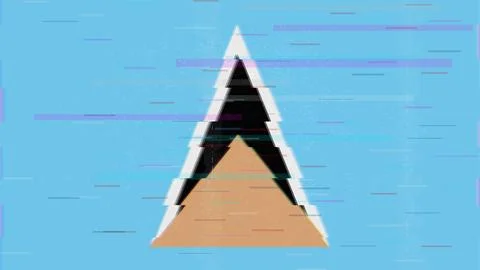 Saint Lucia Glitch Flag Vector - RGB Split Digital Video Frame Design Illustrazione stock