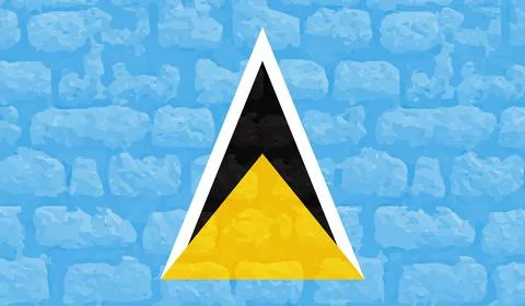 Saint Lucia grunge flag. Vector illustration. Stock Illustration