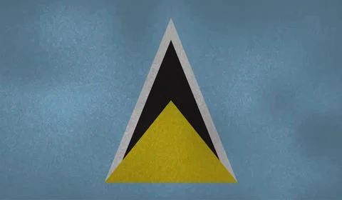 Saint Lucia grunge flag. Vector illustration. Stock Illustration