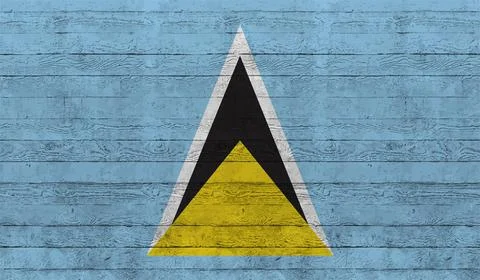Saint Lucia grunge flag. Vector illustration. Stock Illustration