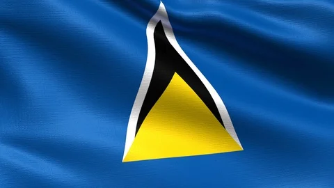 Saint Lucia Looping Flag 4K Stock Footage 107215286