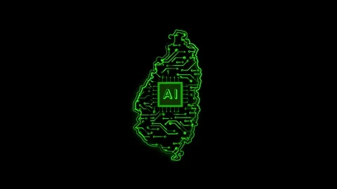 Saint Lucia Map AI Chipset Technology Opener Vidéo 337082185