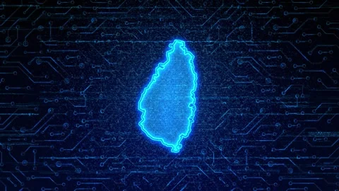 Saint Lucia Map Digital Technology Opener Stock Footage 335081999