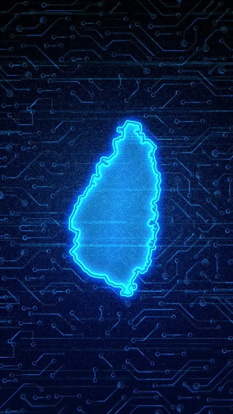 Saint Lucia Map Digital Technology Opener Stock Footage 336314010