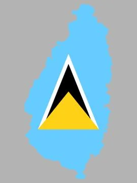 Saint Lucia Map Flag Vector illustration Eps 10 Illustrazione stock