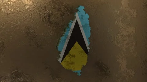 Saint Lucia Map Stock Footage 277869268