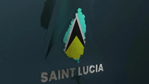 Saint Lucia Map Stock Footage 279762318