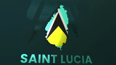 Saint Lucia Map Stock Footage 279762497