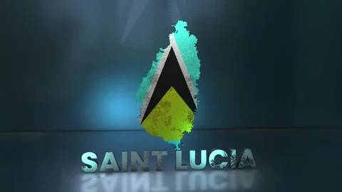 Saint Lucia Map Stock Footage 283073674
