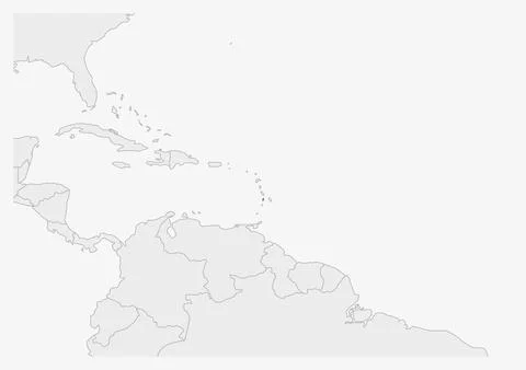 Saint Lucia map highlighted in Saint Lucia flag colors Иллюстрация