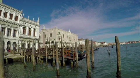 Saint Mark square with San Giorgio di Maggiore church in the background Stock Footage 64748657