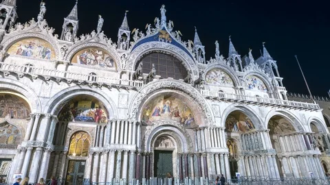 Saint Mark's Basilica at Piazza San Marco Venice Video stock 85967054