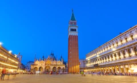 The Saint Mark's square in Venice Stock Photos