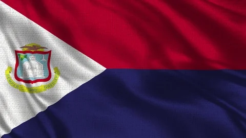 Saint Martin Flag Stock Footage 92646625