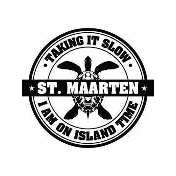 Saint Martin, Taking it slow, i am on island time, Silhouette tshirt design Stock Illustration
