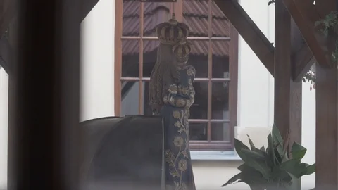 Saint Mary statue Stock Footage 95089004