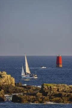 Saint-Mathieu Lighthouse, Pointe Saint-Mathieu in Plougonvelin, Finistere, .. Stock Photos