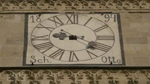 The Saint Michael Cathedral's clock from Alba Iulia fortress Video stock 57521588