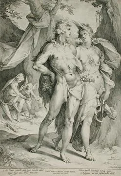 Saint Michael Discomfiting the Evil Spirits. Philippe Thomassin (France, ac.. Stock Illustration