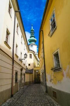 Saint Michael Tower of Bratislava Stock Photos