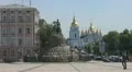 Saint Michael's Golden-Domed Cathedral with its belltower in Kiev, Ukraine HD Footage