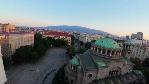 Saint Nedelya Church, Sofia, Bulgaria. 4k aerial drone footage June 19, 2024 Stock Footage 278721553