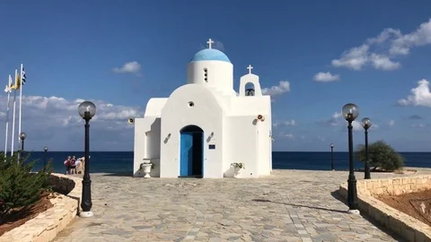 Saint Nicholas Chapel in Protaras Stock-Footage 90647882